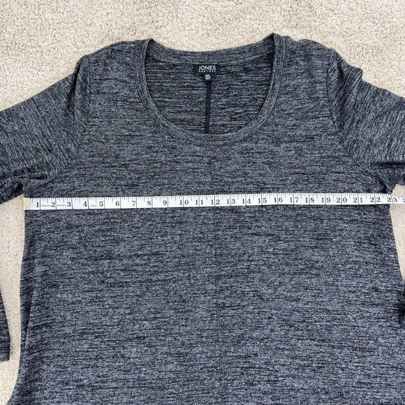 Jones New York Womans Sweater 2XL XXL Pullover Shirt knit Gray Tunic Long Sleeve - Picture 7 of 9